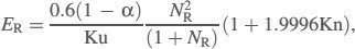 Equation of the single-fiber efficiency for the interception mechanism