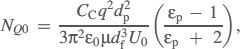 Equation of the ratio of the electrostatic attraction force to the drag force