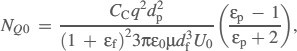 Equation of the parameter NQ0 for a line-dipole charged fiber