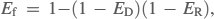 Equation of single fiber collection efficiency