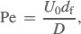 Equation of Pe, the peclet number