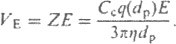 Calculation of particle drift velocity