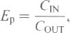 Equation for the respirator penetration efficiency